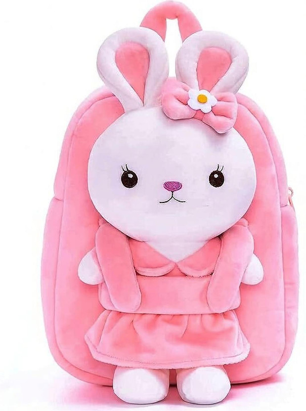 HappyChild Toddler Plush Bag Kids Bag for 2 to 5 year Child School Bag(Pink, 10 L)
