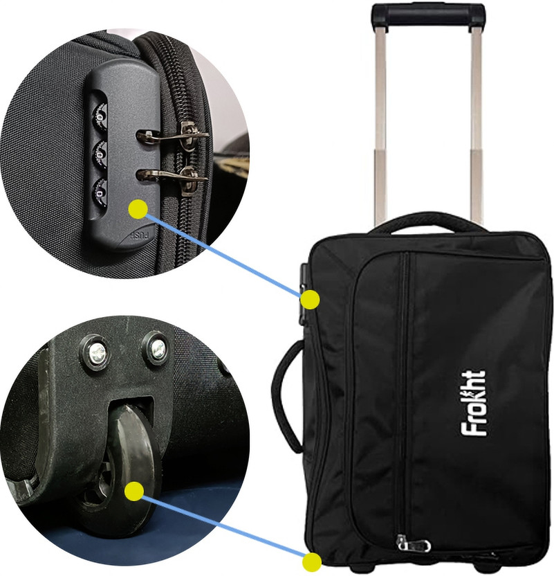 frokht ™Business Trolley Bag 1K Danier Black Laptop - Padded Carry Clothes Documents Trolley(Black, 23 L)