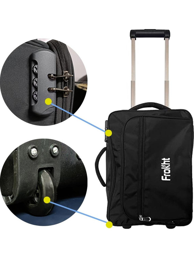 frokht ™Business Trolley Bag 1K Danier Black Laptop - Padded Carry Clothes Documents Trolley(Black, 23 L)