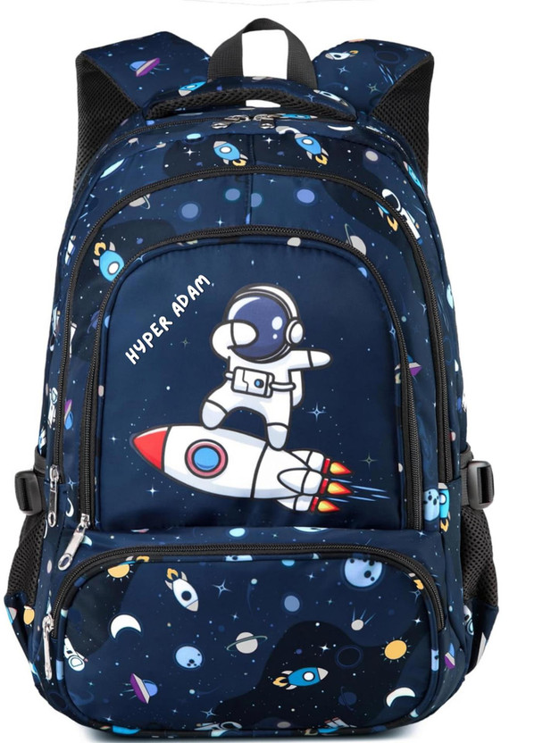 Hyper Adam School Bags for Girls Boys College Backpack Coaching School Backpack Tuition Bag Waterproof School Bag(Blue, 35 L)