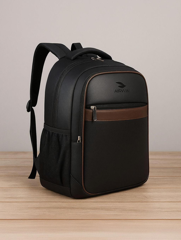 Airwin Lightweight & Spacious School Bag for Cool Kids! Waterproof School Bag(Black, 25 L)