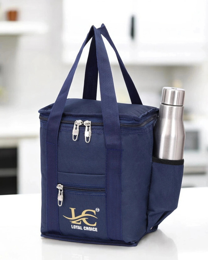 LOYAL CHOICE Lunch Tiffin Bag for & Picnic for men women Waterproof Lunch Bag (BLUE, 10 L) Waterproof Lunch Bag(Dark Blue, 10 L)