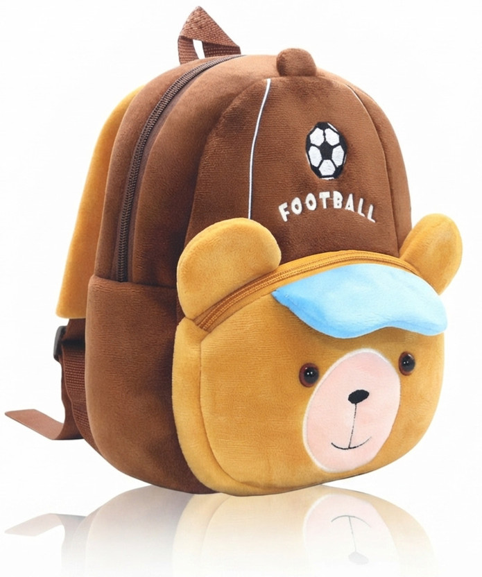 STARYANS STARYANS Plush 12 L Backpack Football Cartoon Mini Backpack For Kids Girl & Boy 1-6 Years School Bag(Brown, 12 L) - Flipkart Deal