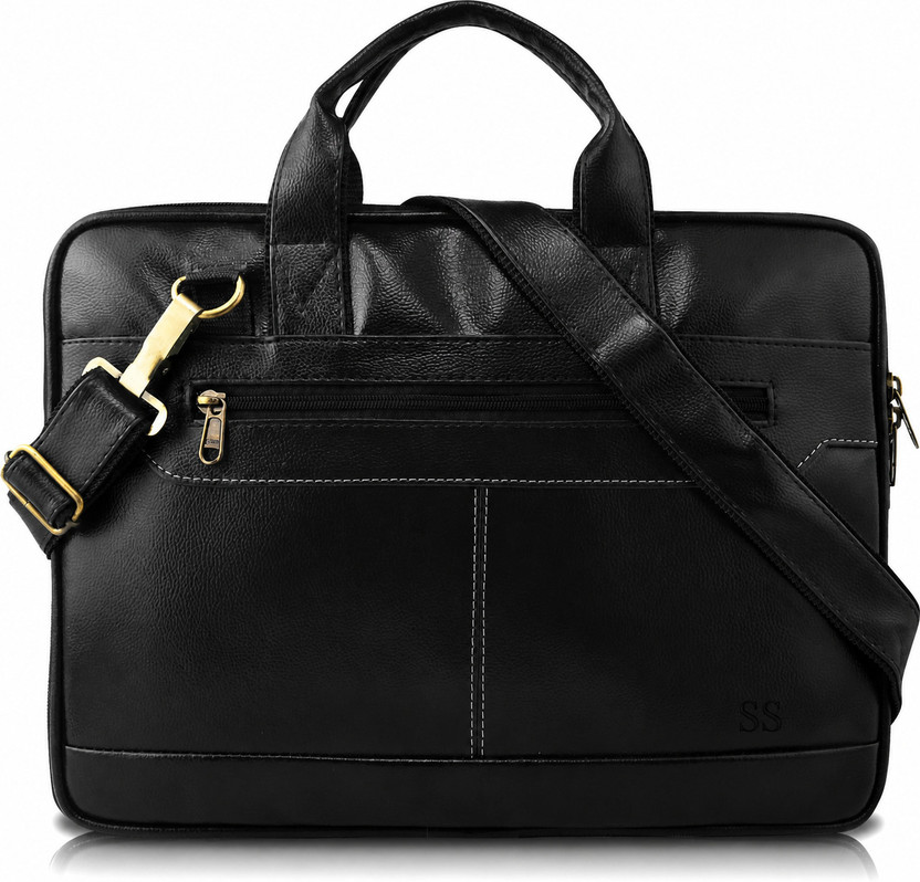 STYLE STYLE SALVY Men Messenger Bag - Laptop Bag for Men, PU Leather Expandable Office Bag for Men Waterproof Messenger Bag(Black, 15 L) - Flipkart Deal