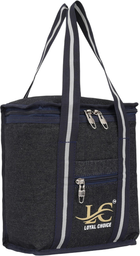 LOYAL CHOICE New trendy Hiquality All Age lunch bags Tiffin bag for men&women. (JEANS 10 L) Waterproof Lunch Bag(Black, 10 L)