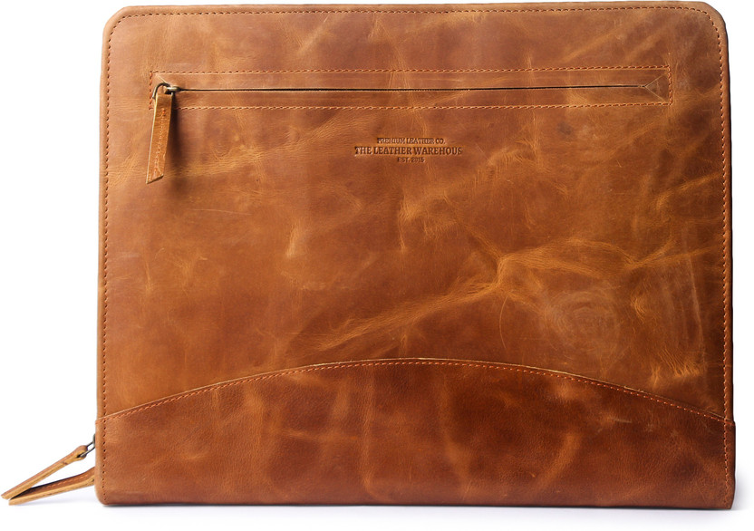 TLWH Leather File Folder Professional Document, Portfolio, Certificate, zipper File folder, Resume Portfolio Folder, Business Folder, Multicolor Folder(Set Of 1, Tan)