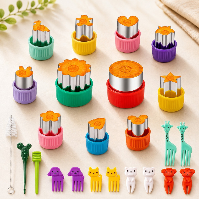 HASTHIP HASTHIP 24Pcs Cookie Cutter Shapes Set with Fruit Fork Stainless Steel Press Cookie Cutter(Pack of 24) - Flipkart Deal