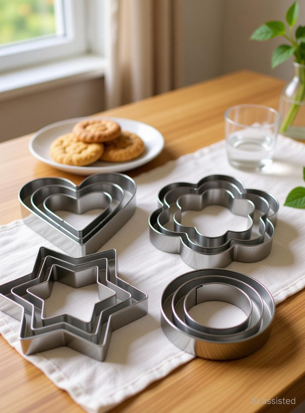 SANDIP Stainless Steel Cake Mould 12(Pack of 4)