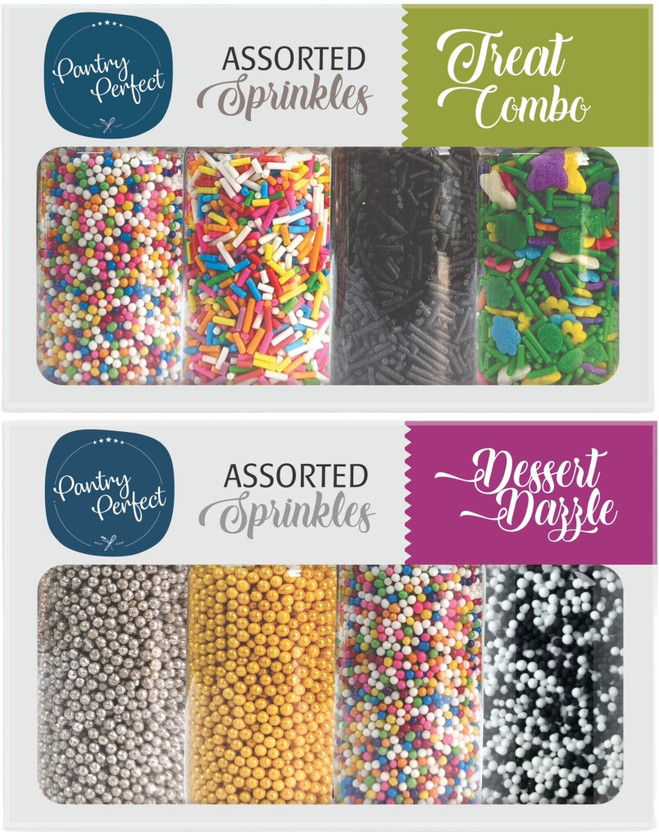 Pantry Perfect Treat Combo & Dessert Dazzle Sprinkles I Cup Cake Decoration Sprinkles(200 g, Pack of 2)