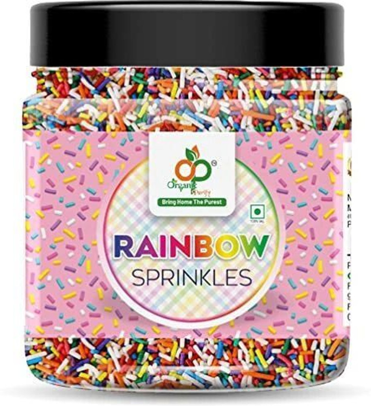 Organic Purify Rainbow Sprinkles for Cake Decoration (Confeito Rainbow Vermicelli Sprinkles) Sprinkles(400 g)