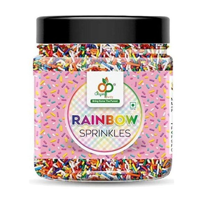 Organic Purify Rainbow Sprinkles for Cake Decoration (Confeito Rainbow Vermicelli Sprinkles) Sprinkles(400 g)