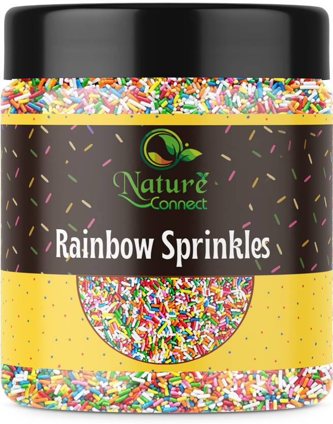 NATURE CONNECT Rainbow Sprinkles for Cake Decoration Rainbow