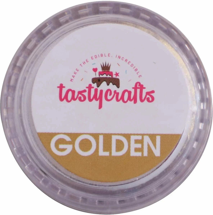 TastyCrafts Luster Dust | Pearl Dust | Edible Product for Cake Décor | Glittering Shiner Dust | 4.25 gm - Golden Glitters(4.25 g, Glittering Shiner Dust)