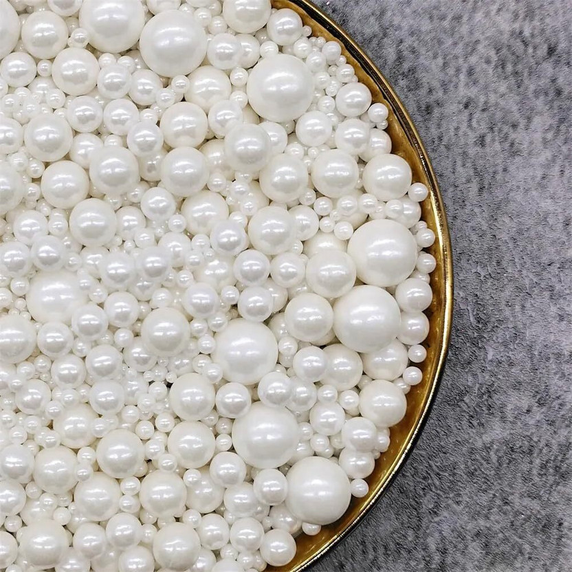 Chefzaa White Pearls Sprinkle Mix - Edible Sprinkles - Edible Pearls - Wedding Sprinkles Sprinkles(100 g, Unflavoured)