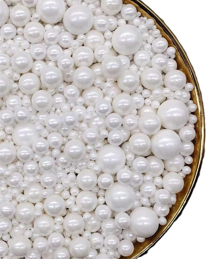 JAMBOREE White Edible Pearls sprinkle Cake sprinkle Cookie sprinkles,Sugar Pearl Cupcake Sprinkles(100 g)
