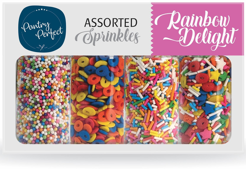 Pantry Perfect Rainbow Delight Sprinkles I Cookies I Doughnuts I Cup Cake Decoration Sprinkles(100 g, Mix Fruit Flavour)