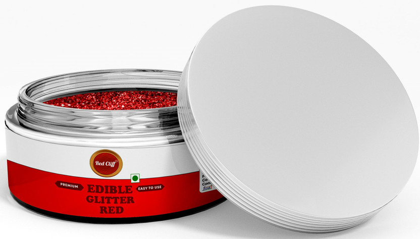 RED CLIFF Premium Edible Glitter | RED | Metallic Glitter Ideal for Cake Decoration| Glitters(9 g)