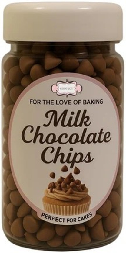 Confect Milk Chocolate Chips | Smooth & Creamy Cocoa | Baking, Cakes & Snacks Topping(100 g)