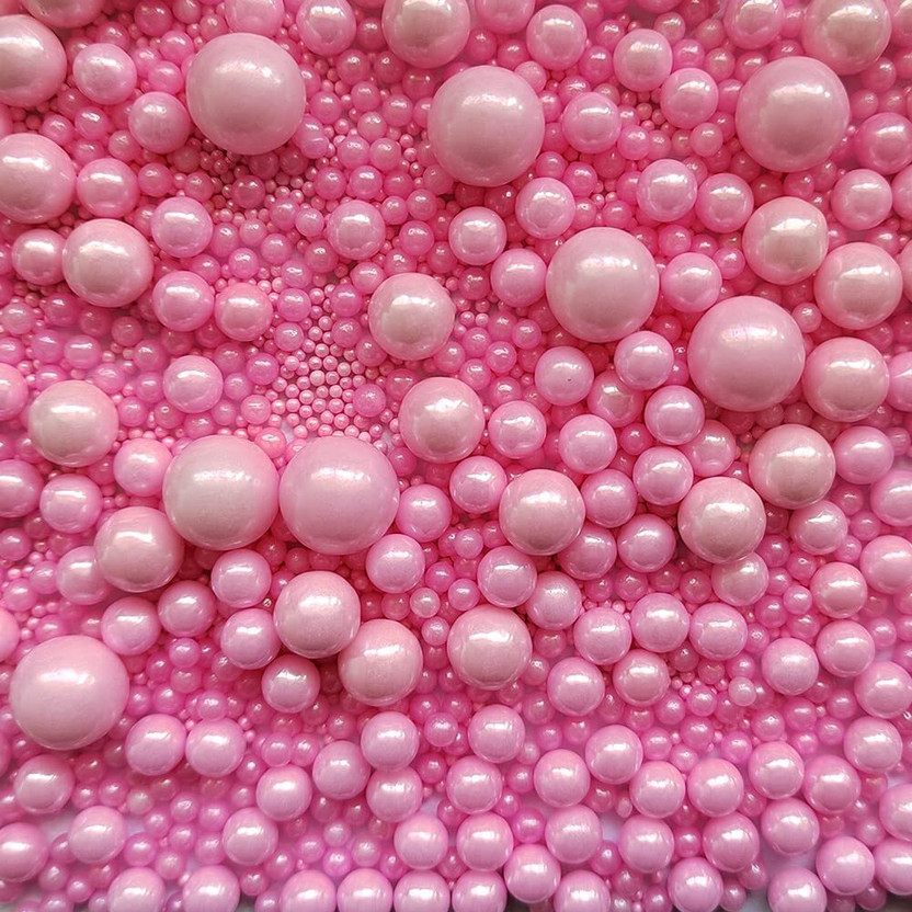 JAMBOREE Pearls Sprinkle Mix Edible Pink Pearl Sugar Sprinkles Cake Decorations Sprinkles(100 g)