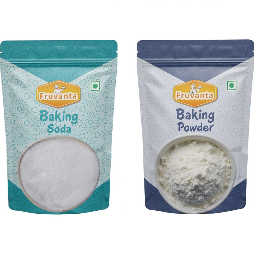 Fruvanta Baking Powder (100gm) And Baking Soda (100gm) (Pack of 2) Baking Soda Powder(2 x 100 g)