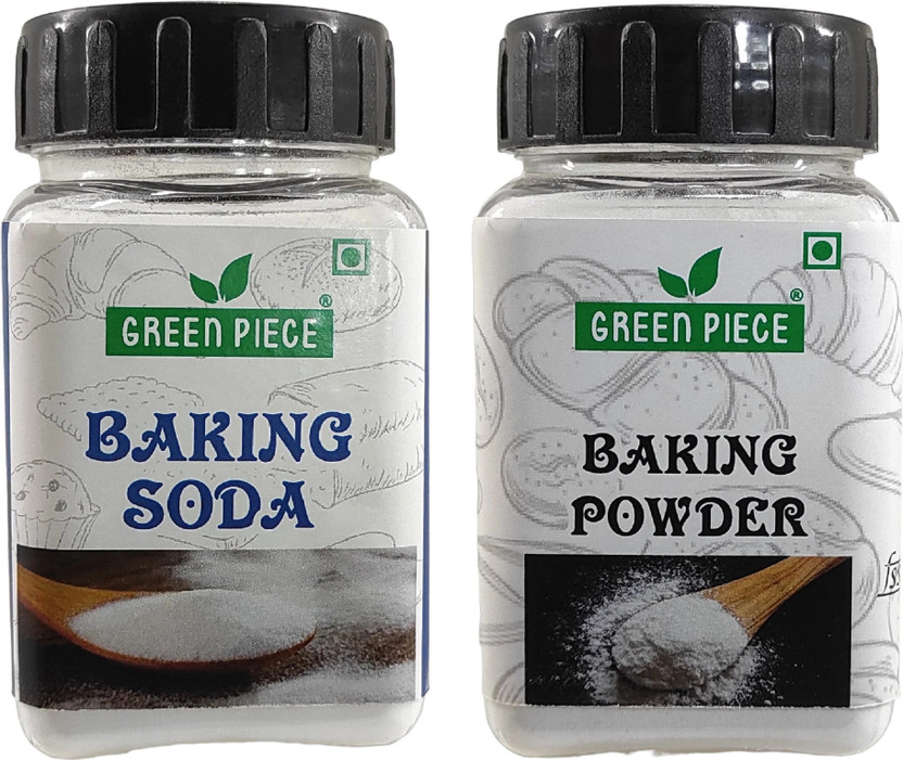 GREEN PIECE Baking Powder (100gm) And Baking Soda (100gm) (Pack of 2) Baking Powder(2 x 100 g)
