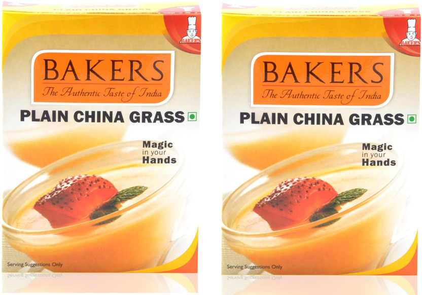 BakeVale Plain China Grass 10g |Thickening Agent Pack Of 2 China Grass Powder(2 x 10 g)