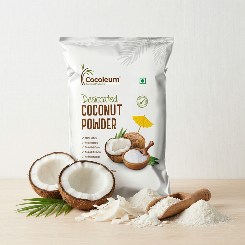 cocoleum Desiccated Coconut Powder 1 KG | No Sugar | No Preservatives Coconut Powder(1 kg)