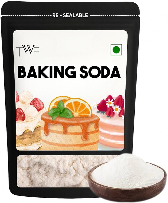 TWF Baking Soda| Sourced from India's Finest Limestone | For Cakes, Cookies & Breads Baking Soda Powder(200 g)