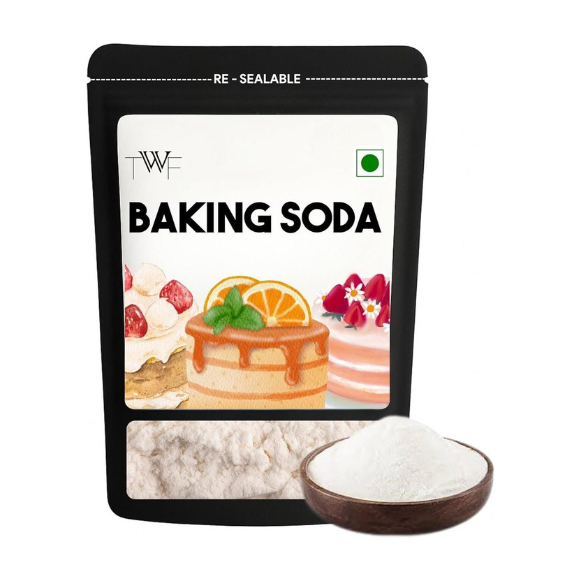 TWF Baking Soda| Sourced from India's Finest Limestone | For Cakes, Cookies & Breads Baking Soda Powder(200 g)