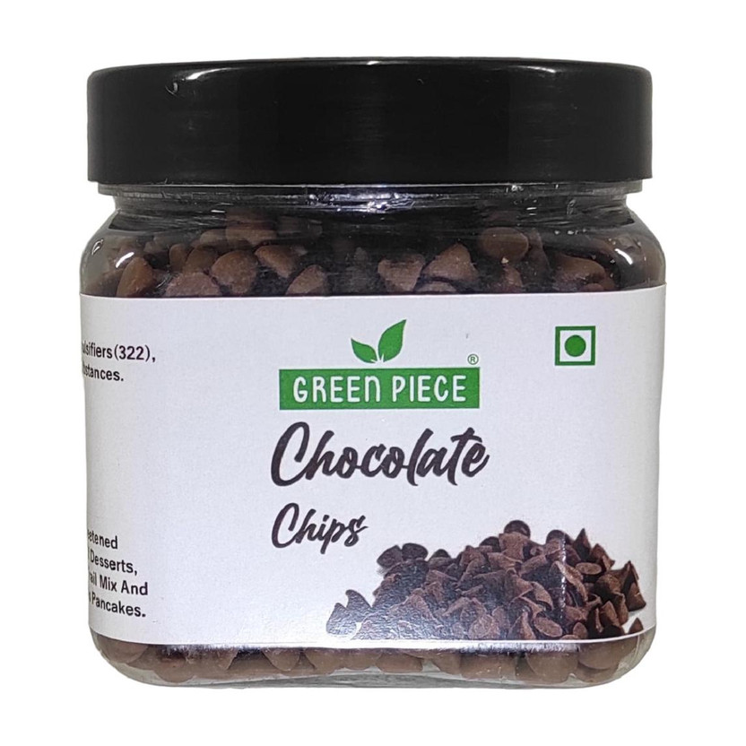 GREEN PIECE Dark Choco Chips/Chocolate Chips 250gm Choco Chips Solid(250 g)