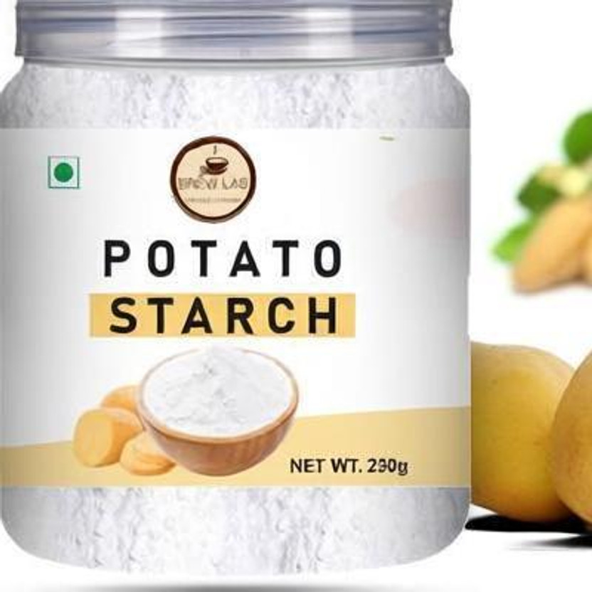 Brew Lab Potato Starch Powder, Vegan, Gluten Free for Potato Snacks , bakery , breading , meat coating Baking Powder(250 ml)