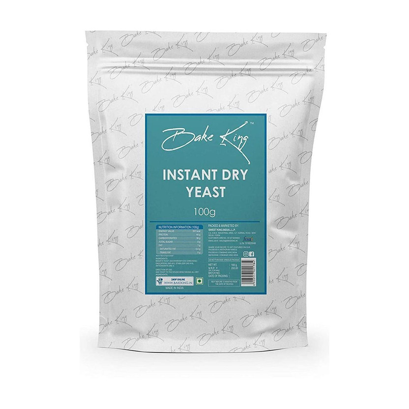Bake King Instant Dry Yeast 100g | Grade A Quality | for Baking, Pizza, Cake, Bread, Wine Making, Dosa Yeast Powder(100 g)