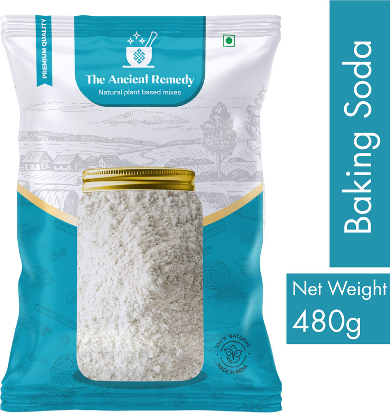 THE ANCIENT REMEDY Baking Soda | Food Grade, Non-GMO & Multipurpose for Cooking & Cleaning Baking Soda Powder(480 g)