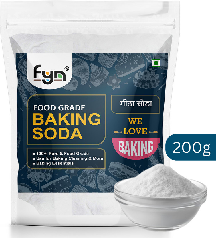 FYN Baking Soda Powder - Pure Food Grade For Baking, Cooking, Cleaning Baking Soda Powder(200 g)
