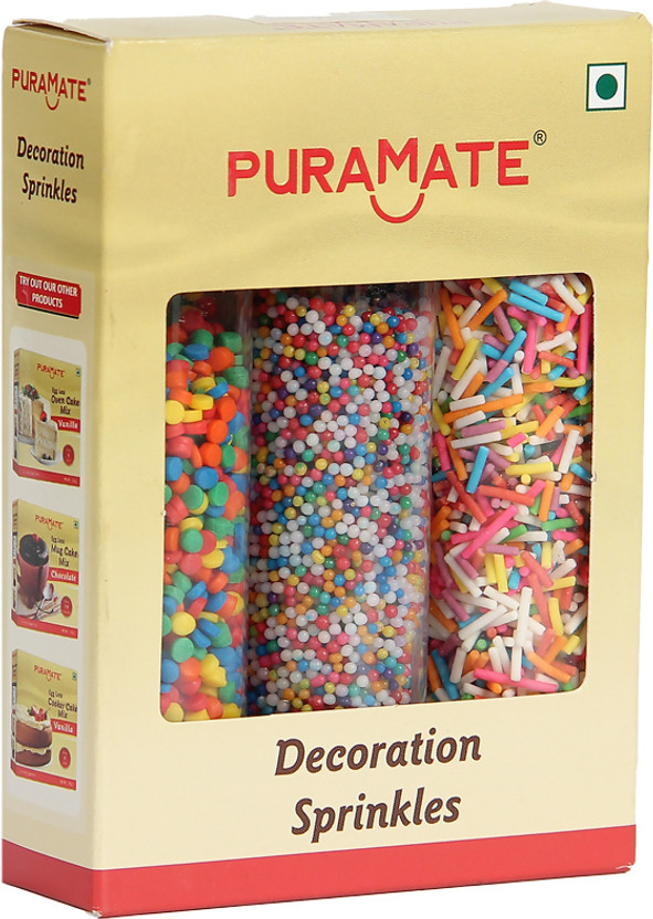 Puramate DECORATION SPRINKLE RAINBOW JIMMIES Sprinkles(100 g)