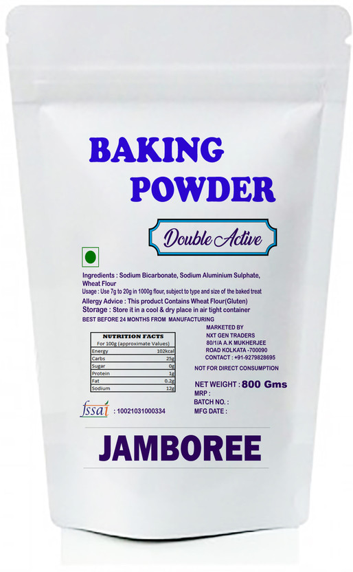 JAMBOREE Baking Powder, 800g [Double Acting ,Gluten-Free] Baking Powder(800 g)