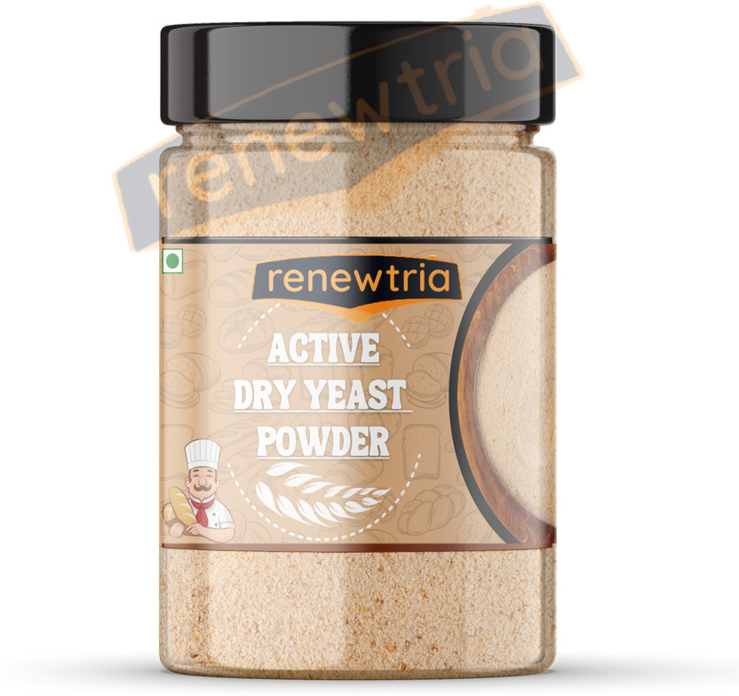 RENEWTRIA Active Dry Yeast Powder for kulchas, naans, pizza, pao, breads making (80g) Yeast Powder(80 g)