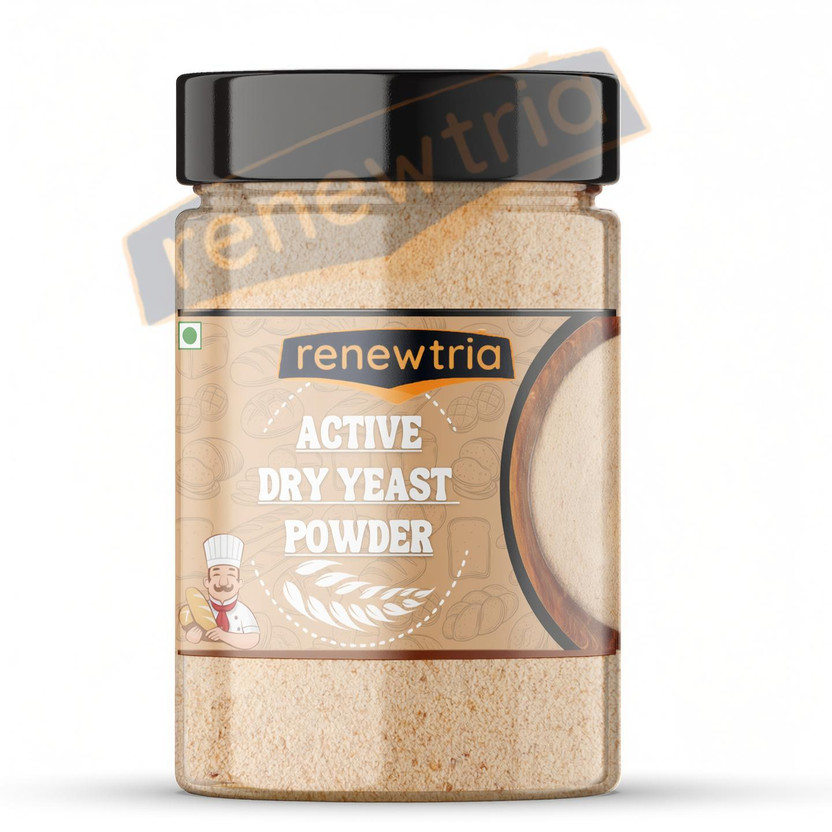 RENEWTRIA Active Dry Yeast Powder for kulchas, naans, pizza, pao, breads making (80g) Yeast Powder(80 g)