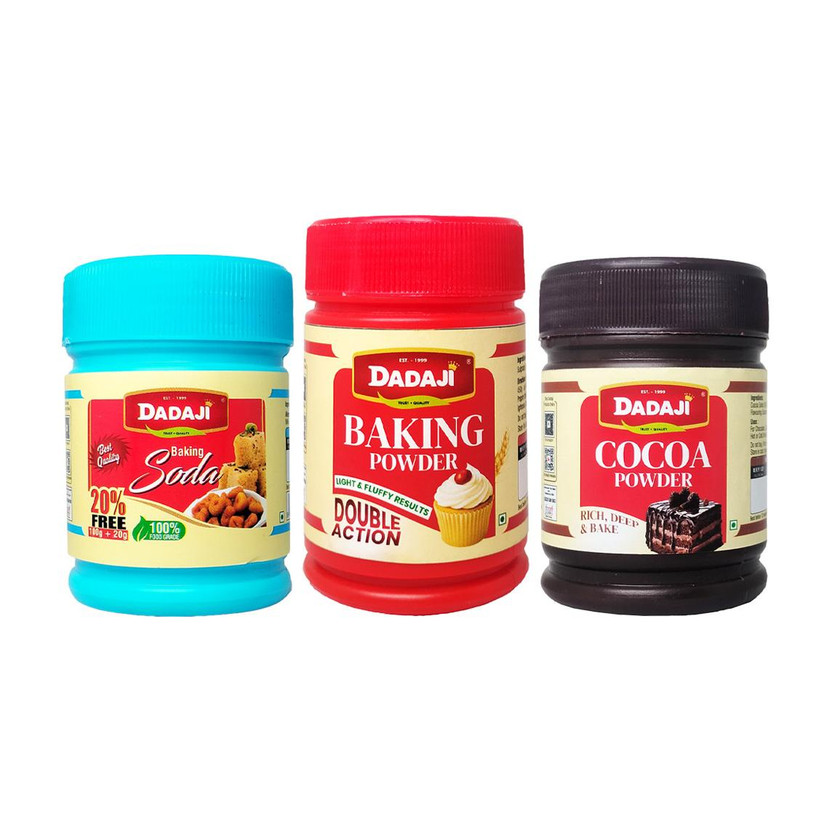 Dadaji Dadaji Baking Powder (100gm), Cocoa Powder(50gm) Baking Soda Powder(100 g) - Flipkart Deal