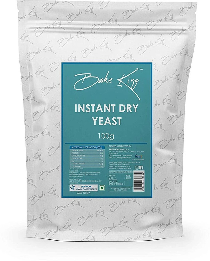 Bake King Instant Dry Yeast Powder for kulchas, naans, pizza, pao, breads making Yeast Powder(100 g)