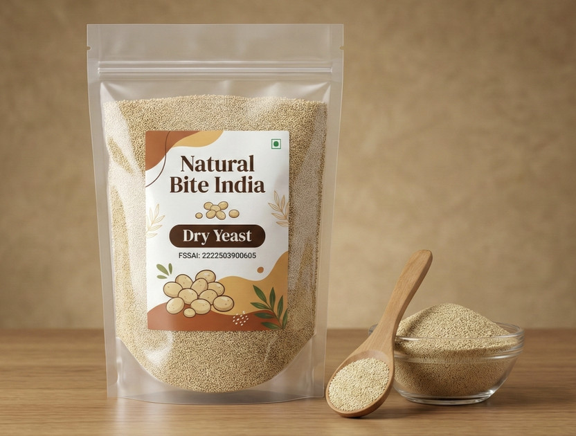 Natural Bite India Active Dry Yeast Powder for kulchas, naans, pizza, pao, breads making Dry Yeast Powder(100 g)