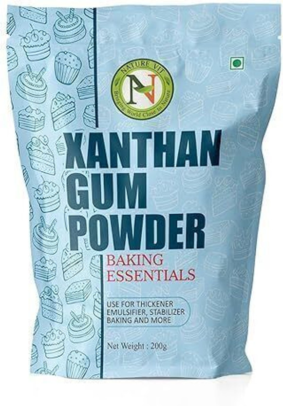 Nature Vit Xanthan Gum Powder, 200g | Gluten-Free Stabilizer, Emulsifier & Vegan Thickener Baking Powder(200 g)