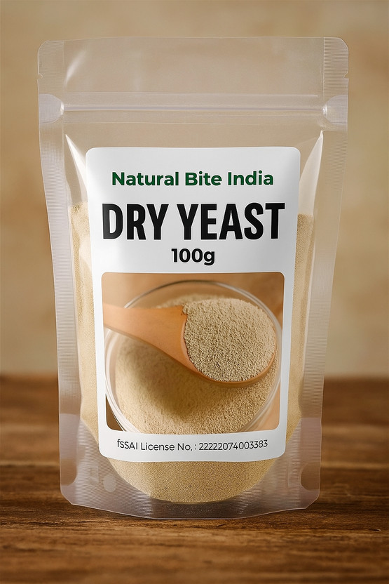 Natural Bite India Active Dry Yeast Powder for kulchas, naans, pizza, pao, breads making Yeast Powder(100 g)