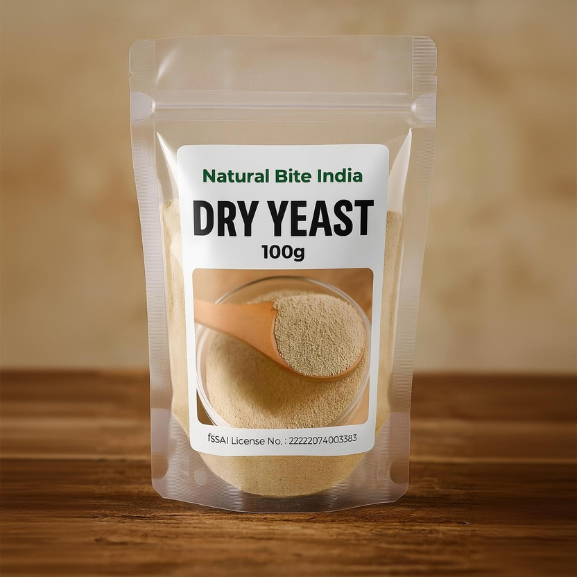 Natural Bite India Active Dry Yeast Powder for kulchas, naans, pizza, pao, breads making Yeast Powder(100 g)