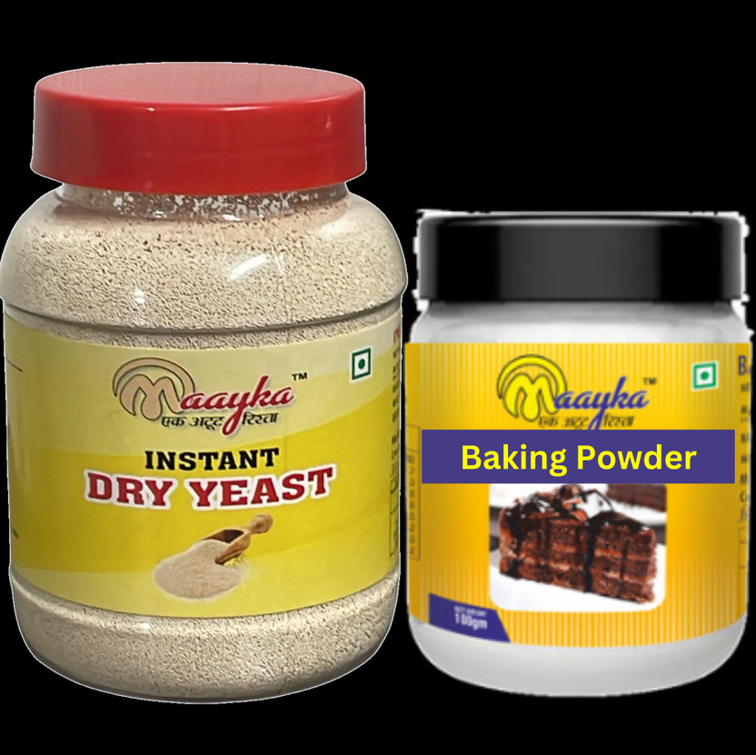 Maayka - Ek Atoot Rishta MAAYKA PREMIUM DRY YEAST & BAKING POWDER | PACK OF 2 Baking Powder(2 x 112.5 g)