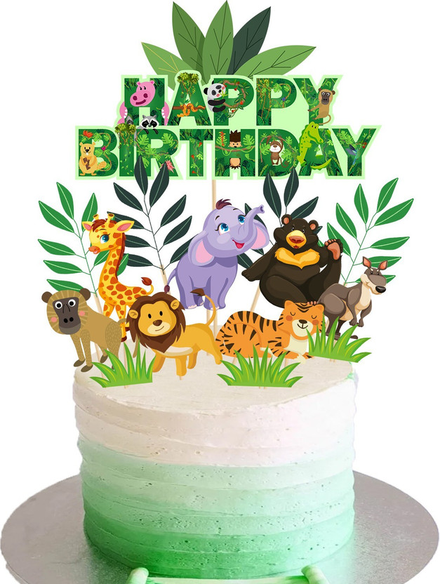 ZYOZI Cupcake Topper(Green Pack of 15)