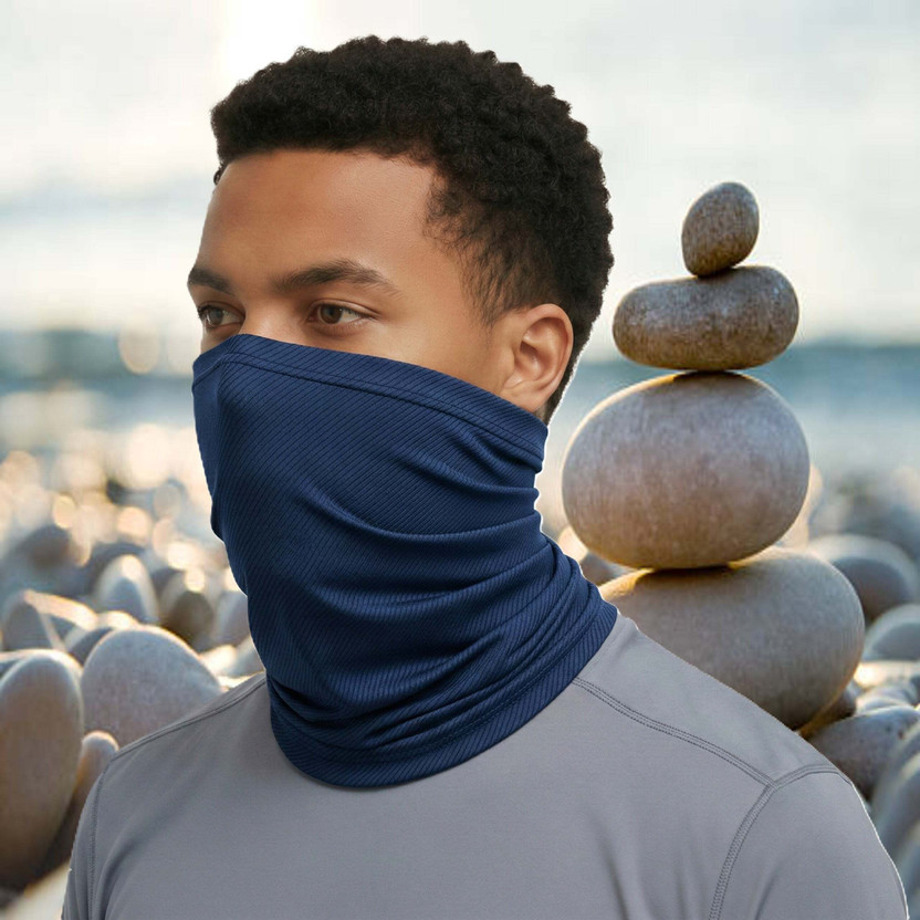 GEAR HUNT Blue Bike Face Mask for Men & Women(Size: Free,  Balaclava)