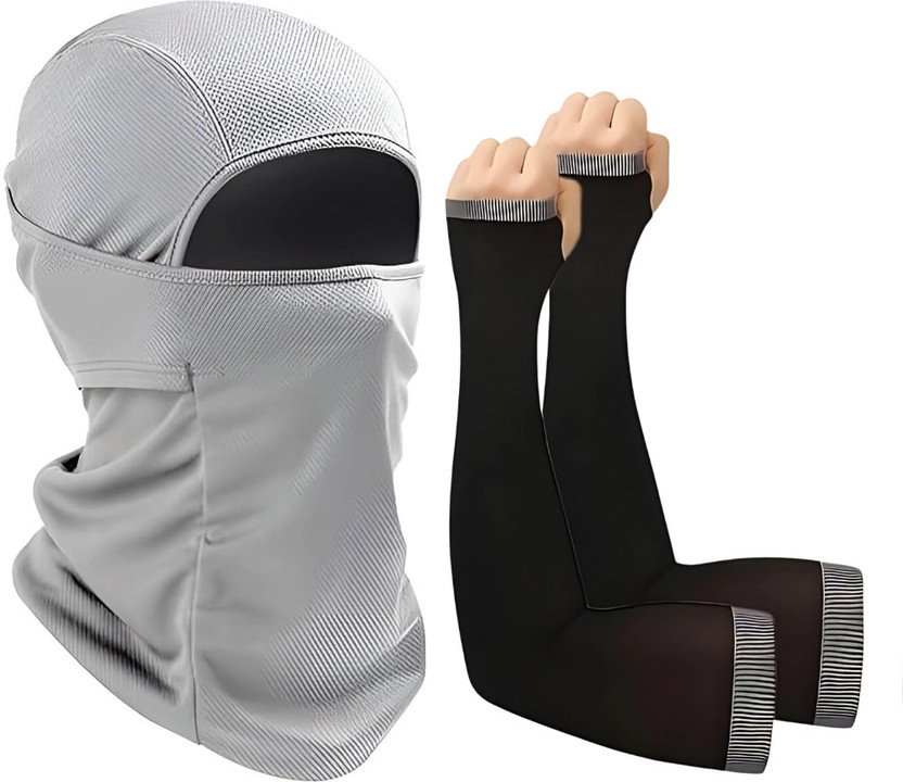 AUTOSITE Grey, Black Bike Face Mask for Men(Size: Free,  Balaclava)
