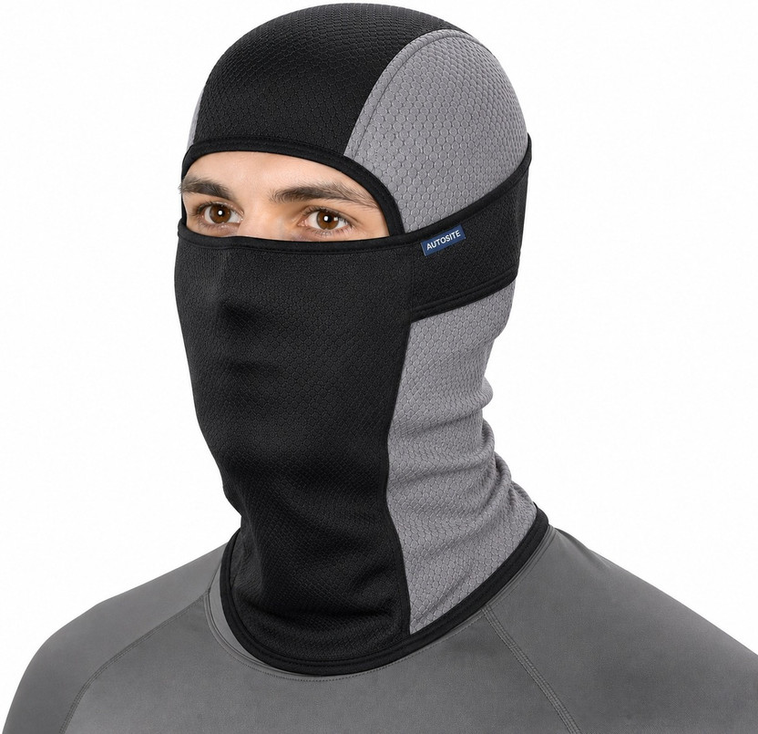AUTOSITE Black, Grey Bike Face Mask for Men & Women(Size: Free,  Balaclava)