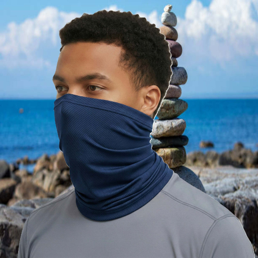 GEAR HUNT Blue Bike Face Mask for Men & Women(Size: Free,  Balaclava)